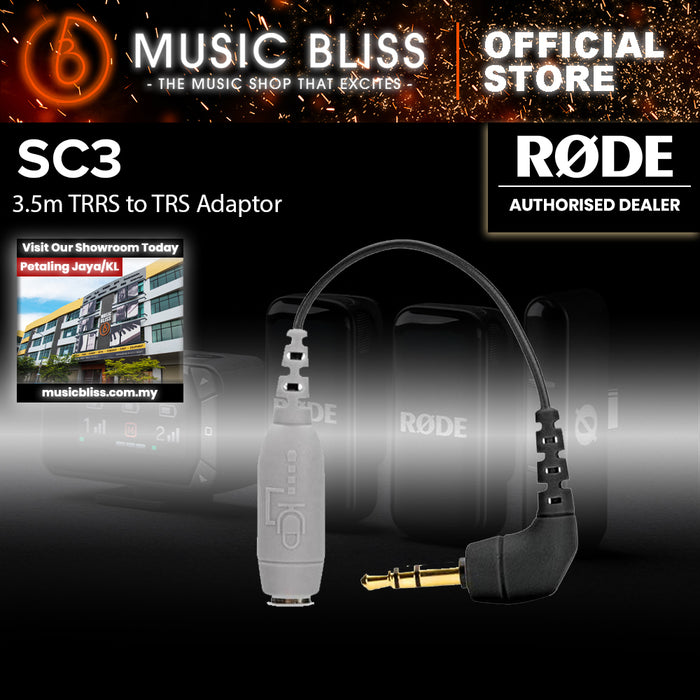 Rode SC3 3.5mm TRRS to 3.5mm TRS Adapter for SmartLav Lavalier Microphones