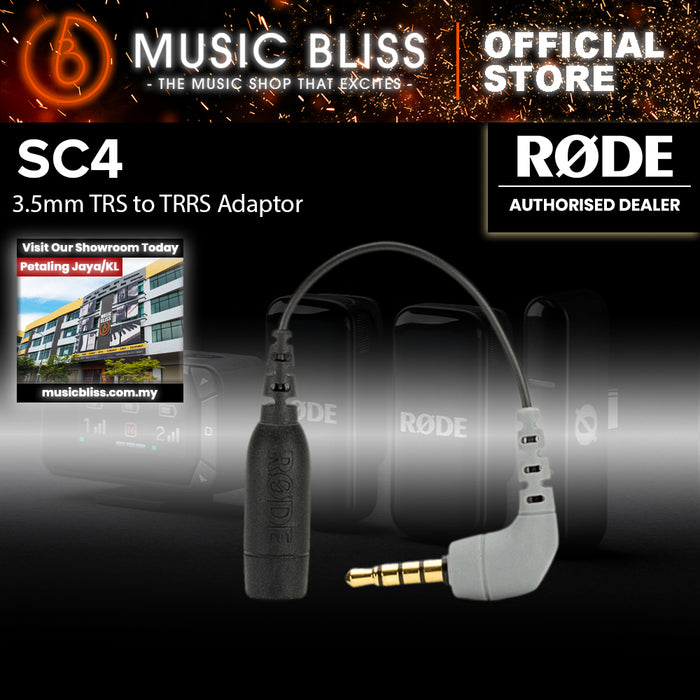 Rode SC4 3.5mm TRS Female to 3.5mm Right-Angle TRRS Male Adapter Cable for Smartphones