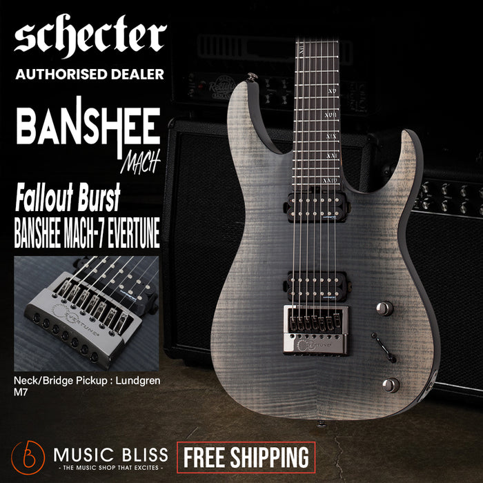 Schecter Banshee Mach-7 Evertune Electric Guitar - Fallout Burst