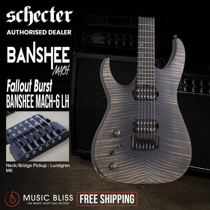 Schecter Banshee Mach-6 Left-Handed Electric Guitar - Fallout Burst