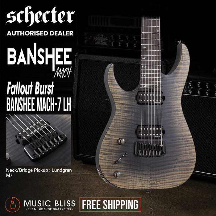Schecter Banshee Mach-7 Left-Handed Electric Guitar - Fallout Burst