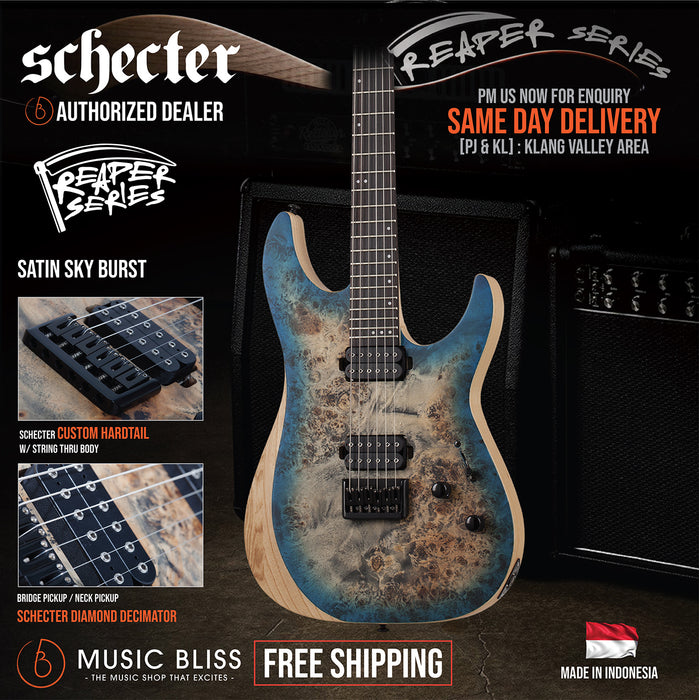Schecter Reaper-6 with Set Neck - Skyburst [MII] - Music Bliss Malaysia