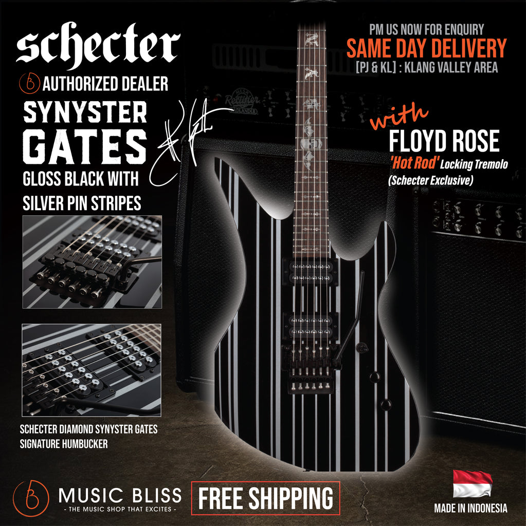 Schecter Synyster Gates Standard - Gloss Black w/Silver Pin