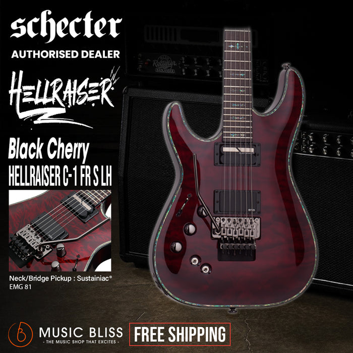 Schecter Hellraiser C-1 FR S Left-Handed Electric Guitar - Black Cherry