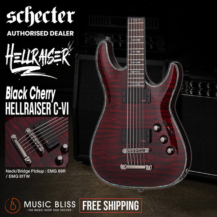 Schecter Hellraiser C VI Electric Guitar - Black Cherry
