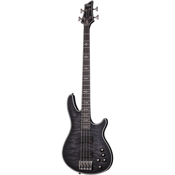 Schecter Hellraiser Extreme-4 Electric Bass Guitar - See Thru Black Satin