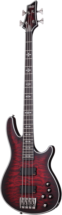 Schecter Hellraiser Extreme-4 Electric Bass Guitar - Red Burst Satin