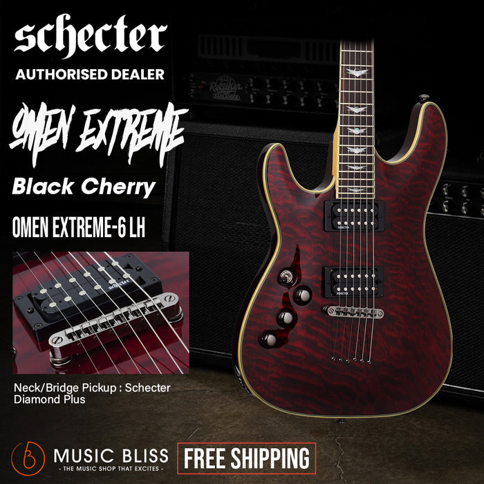 Schecter Omen Extreme-6 Left-Handed Electric Guitar - Black Cherry