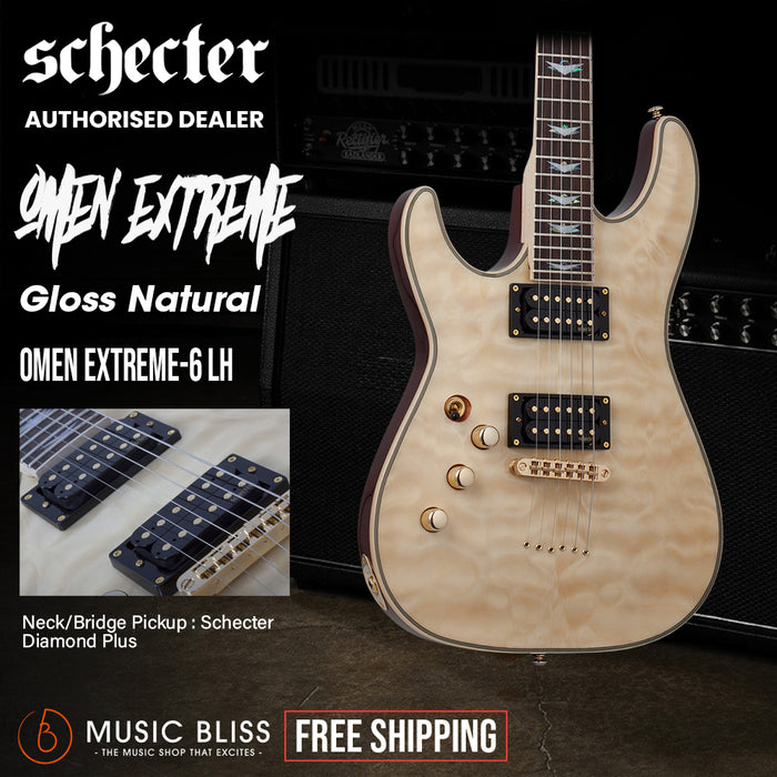 Schecter Omen Extreme-6 Left-Handed Electric Guitar - Gloss Natural