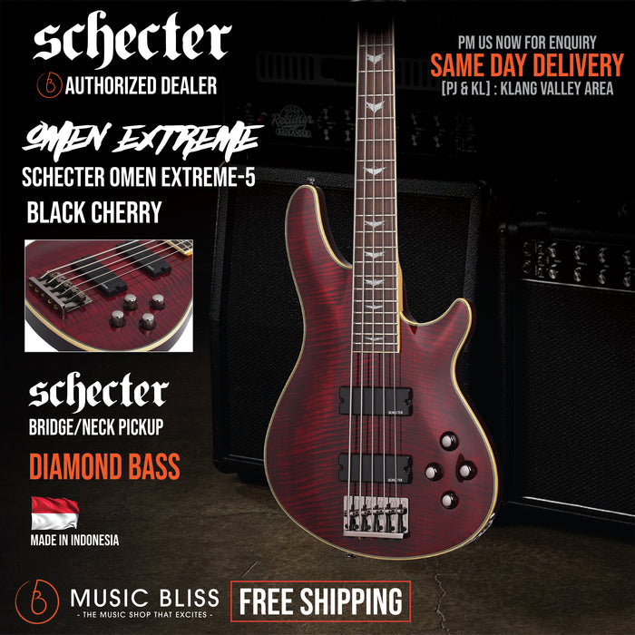 Schecter Omen Extreme-5 - Black Cherry [MII] - Music Bliss Malaysia