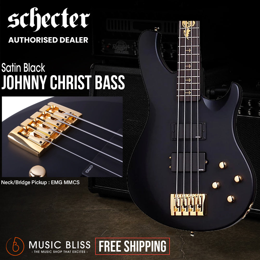 Schecter Johnny Christ Electric Bass Guitar Satin Black Music Bliss schecter-johnny-christ-electric-bass-guitar-satin-black-music-bliss