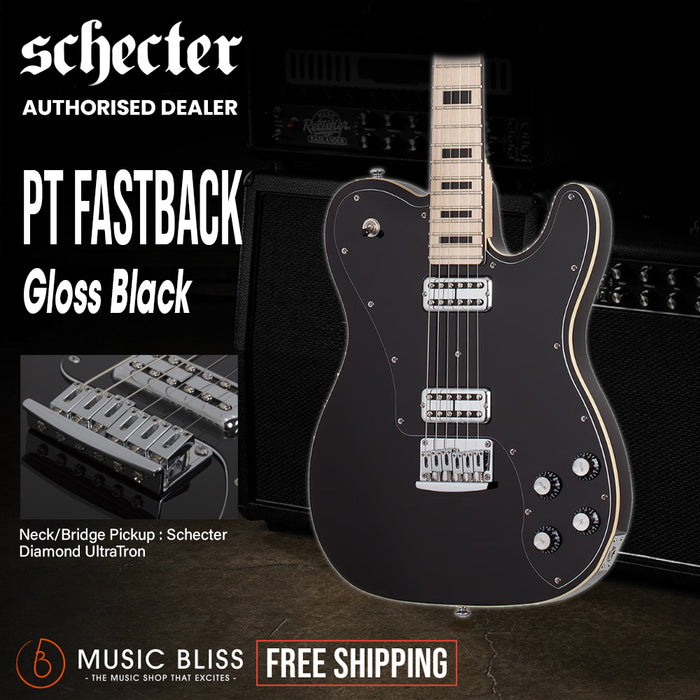 Schecter PT Fastback Electric Guitar - Gloss Black