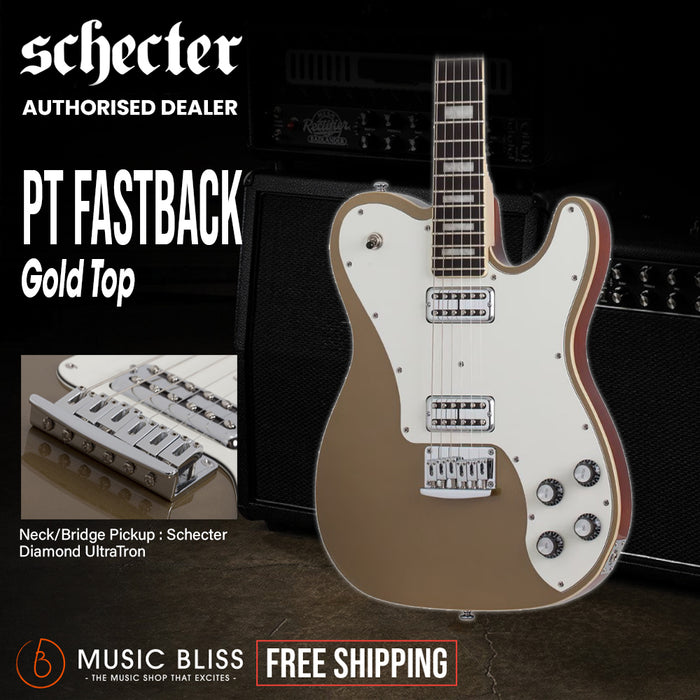 Schecter PT Fastback Electric Guitar - Gold Top