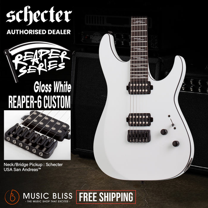 Schecter Reaper-6 Custom Electric Guitar - Gloss White