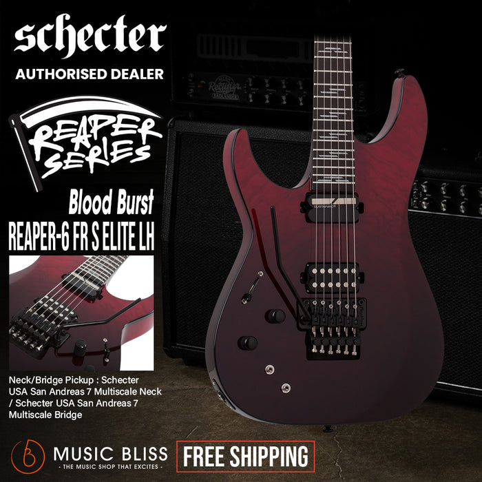 Schecter Reaper-6 Elite FR-S Left-Handed Electric Guitar - Bloodburst