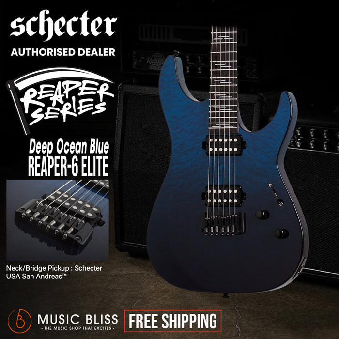 Schecter Reaper-6 Elite Electric Guitar - Deep Blue Ocean
