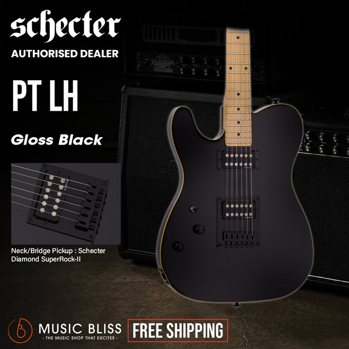 Schecter PT-M/M Left-Handed Electric Guitar - Gloss Black