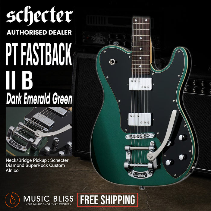 Schecter PT Fastback II B Electric Guitar - Dark Emerald Green