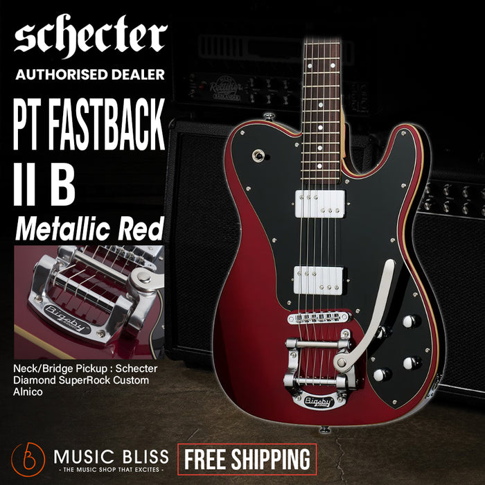 Schecter PT Fastback II B Electric Guitar - Metallic Red