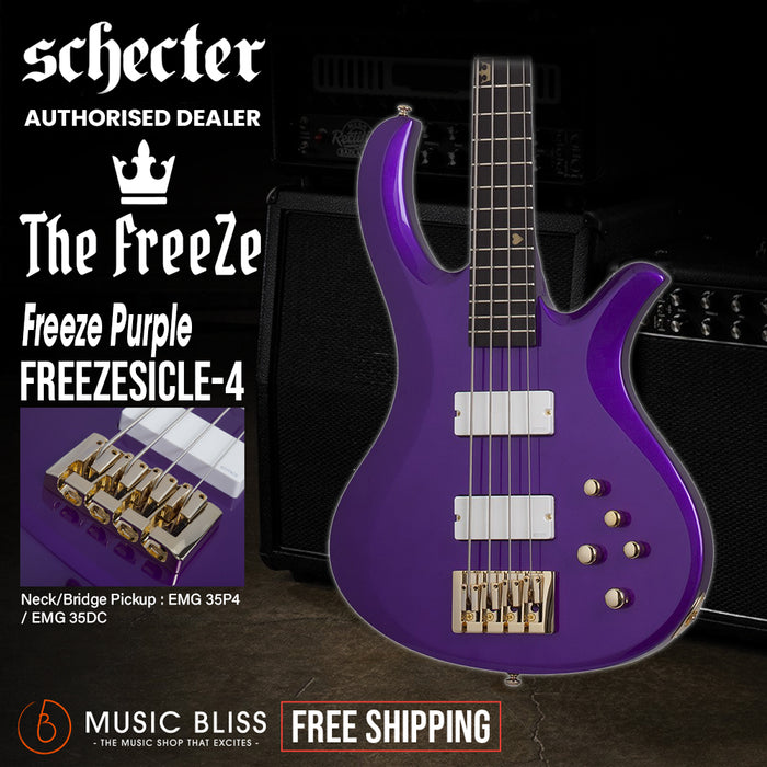 Schecter Freezesicle-4 Electric Bass Guitar - Freeze Purple