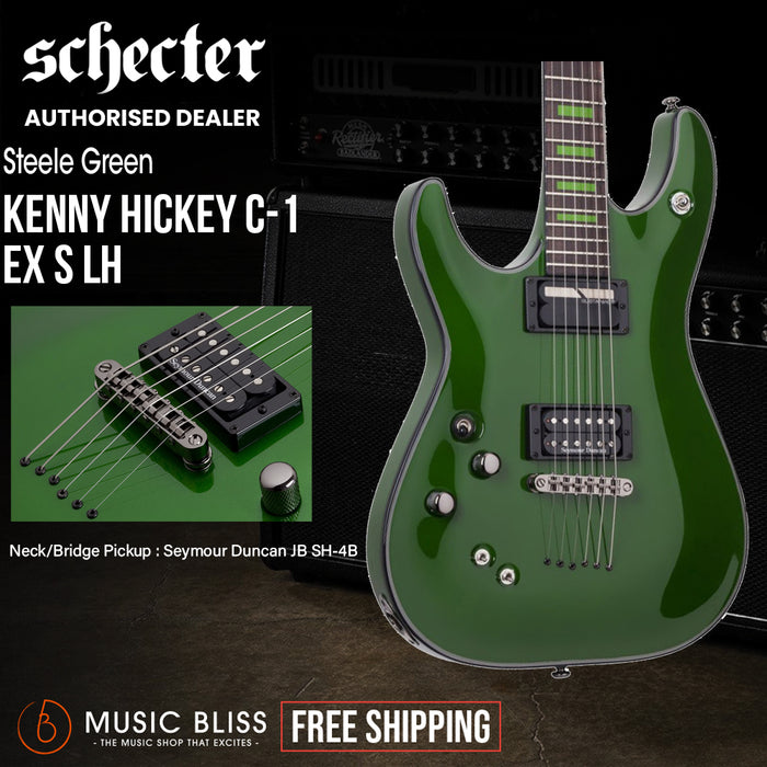 Schecter Kenny Hickey Left-Handed Electric Guitar - Steele Green