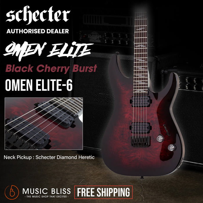 Schecter Omen Elite-6 Electric Guitar - Black Cherry Burst