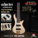Schecter Stiletto Custom-6 6-String Bass Guitar - Natural Satin [MII] - Music Bliss Malaysia