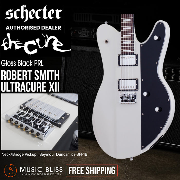 Schecter Robert Smith Ultracure XII Electric Guitar - Vintage White