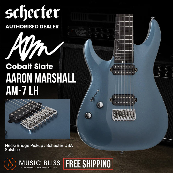 Schecter Aaron Marshall AM-7 Left-Handed Electric Guitar - Cobalt Slate