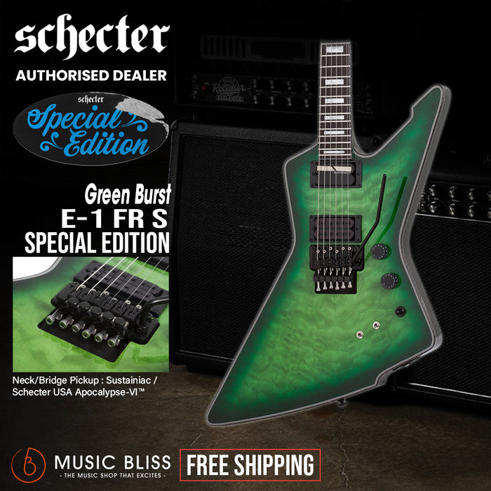 Schecter E-1 FR-S Electric Guitar - Green Burst