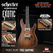 Schecter C-1 Exotic Spalted Maple Electric Guitar - Satin Natural Vintage Burst [MII] - Music Bliss Malaysia