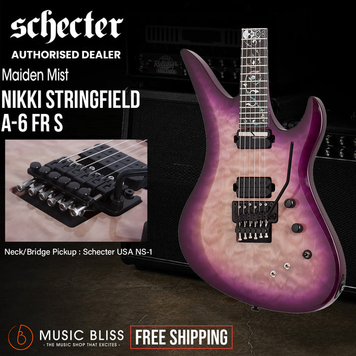 Schecter Nikki Stringfield A-6 FR S Electric Guitar - Maiden Mist