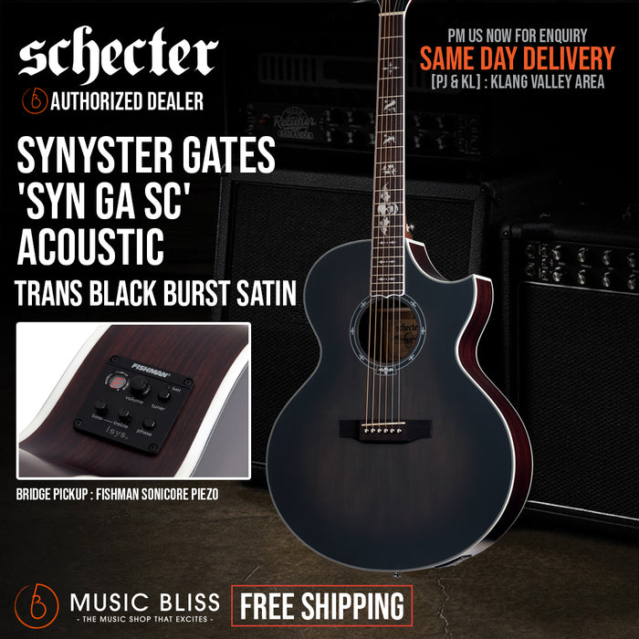 Schecter Synyster Gates SYN GA SC Acoustic-electric Guitar - Trans Black Burst Satin