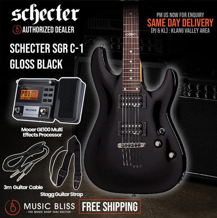 Schecter SGR C-1 Electric Guitar - Gloss Black