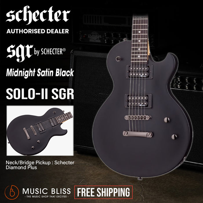 Schecter SGR Solo-II Electric Guitar - Midnight Satin Black