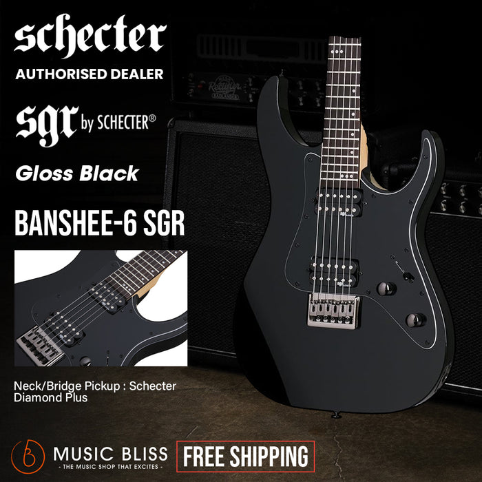 Schecter SGR Banshee-6 Electric Guitar - Gloss Black