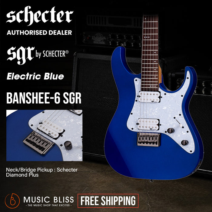 Schecter SGR Banshee-6 Electric Guitar - Electric Blue