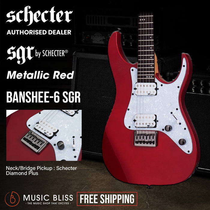 Schecter SGR Banshee-6 Electric Guitar - Metallic Red