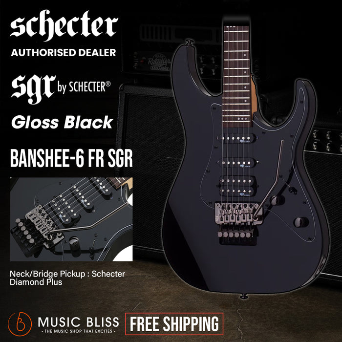 Schecter SGR Banshee-6 FR Electric Guitar - Gloss Black