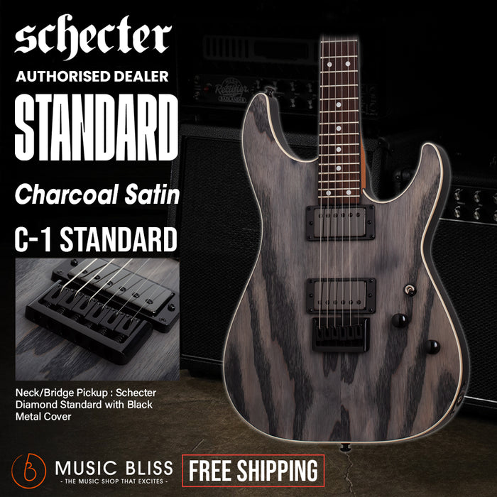 Schecter C-1 Standard Electric Guitar - Charcoal Satin
