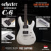 Schecter C-6 Deluxe - Satin White [MII] - Music Bliss Malaysia