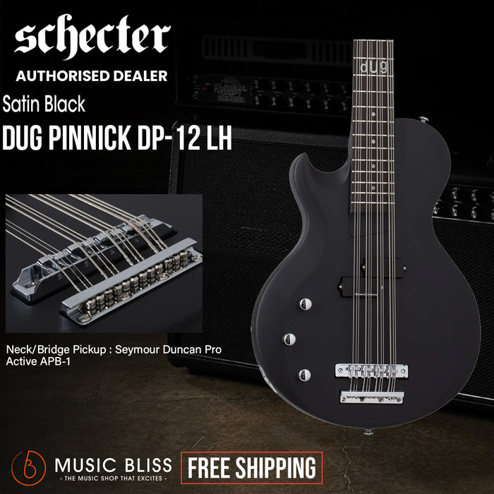 Schecter dUg Pinnick DP-12 Left-Handed Electric Guitar - Gloss Black