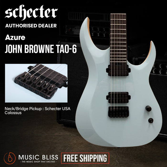 Schecter John Browne Tao-6 Electric Guitar - Azure