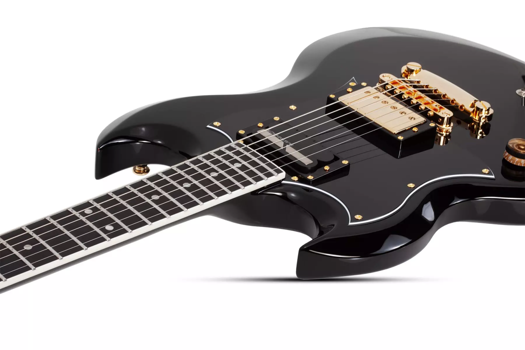 Schecter ZV-H6LLYW66D-S Left-Handed Electric Guitar - Gloss Black