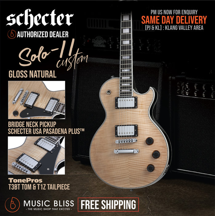 Schecter Solo II Custom - Gloss Natural [MIK] - Music Bliss Malaysia