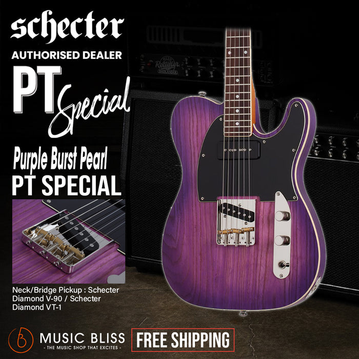 Schecter PT Special Electric Guitar - Purple Burst Pearl