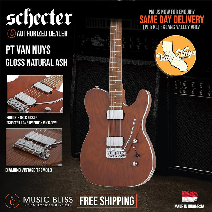 Schecter PT Van Nuys - Natural - Music Bliss Malaysia