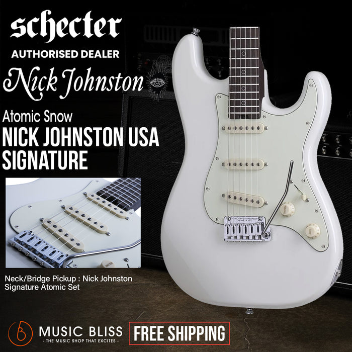 Schecter Nick Johnston Trad-USA Prod. Electric Guitar - Atomic Snow