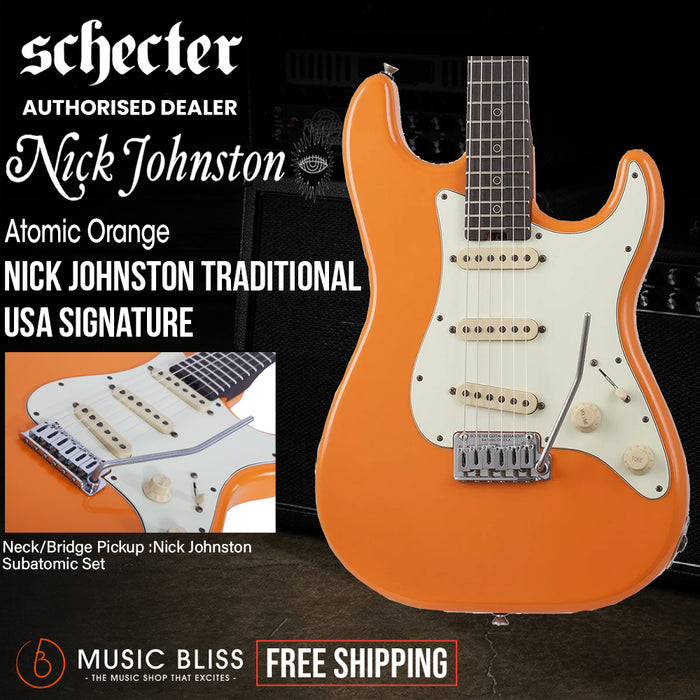 Schecter Nick Johnston Trad-USA "Wembley" Electric Guitar - Atomic Orange