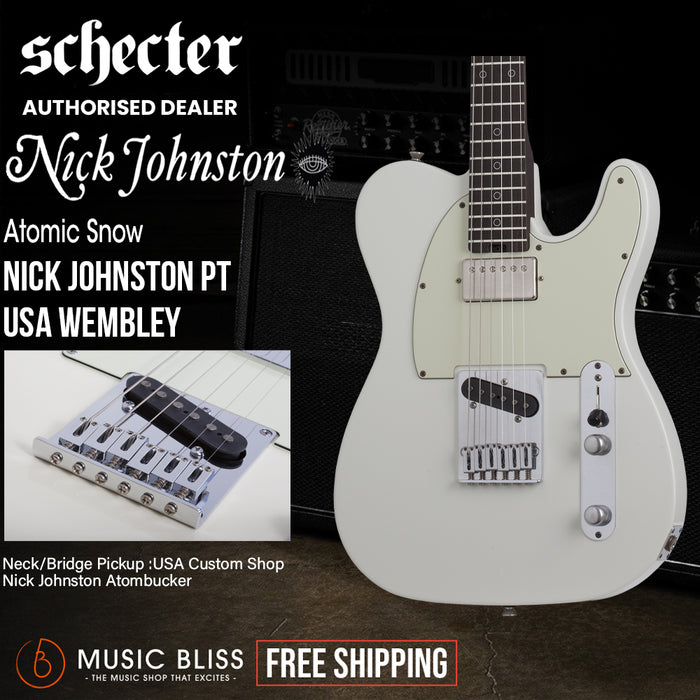 Schecter Nick Johnston PT-USA "Wembley" Electric Guitar - Atomic Snow